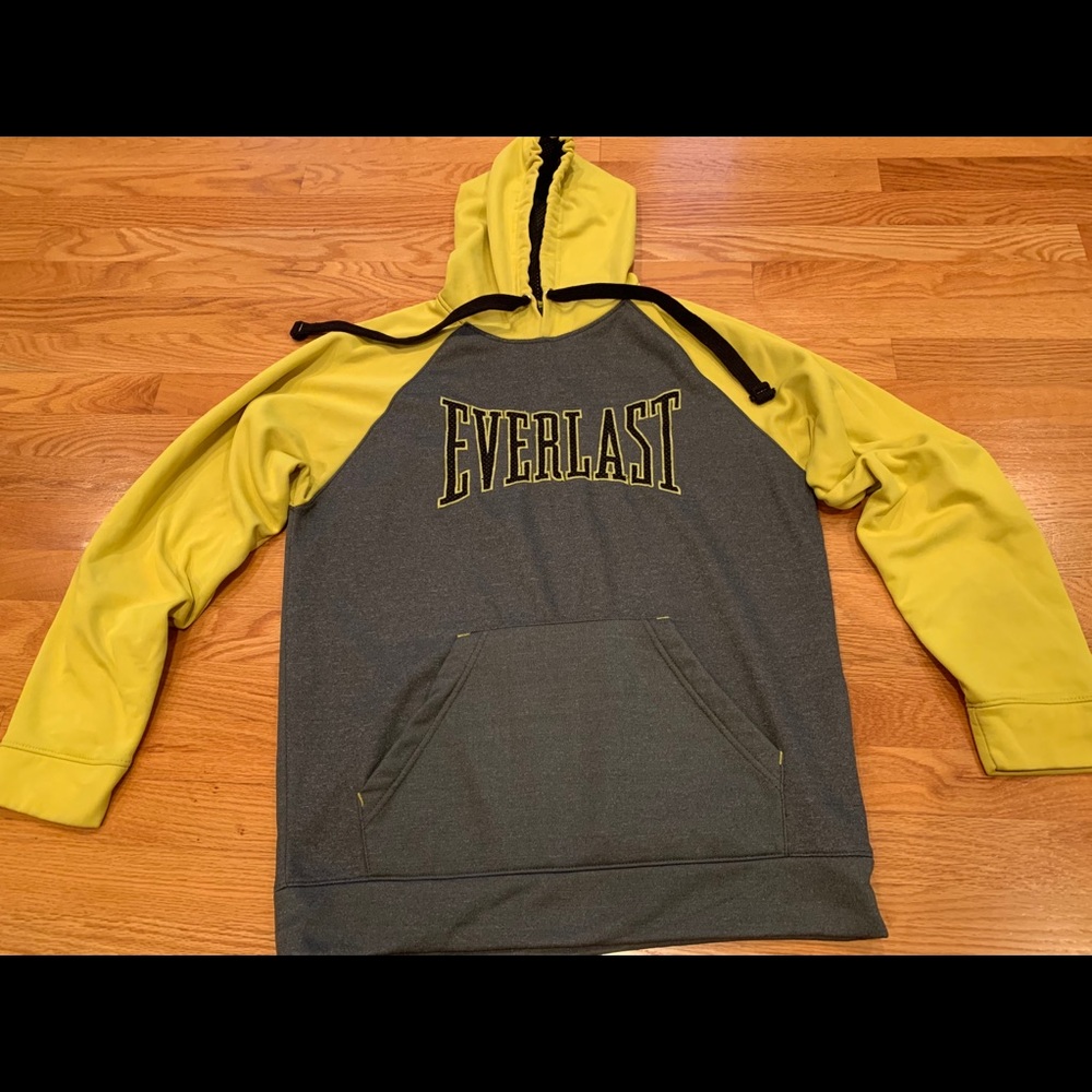 Everlast Gray & Yellow Hooded Sweatshirt